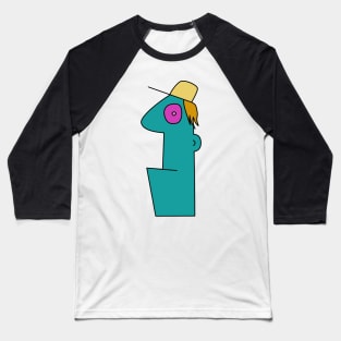 Cartoon abstract face Baseball T-Shirt